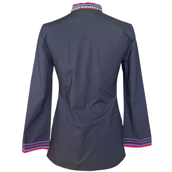 TORY BURCH Navy Blue Embellished Tunic Size 0 - Picture 5 of 8